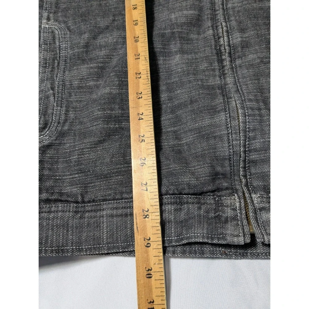 VTG ROCAWEAR Men‎ 2XL Black Heather Denim  Full Zip Jean Jacket